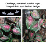 Artificial Hanging Vines for Reptile Terrarium Tank Jungle Decoration, Red Star Leaf - GreenFur