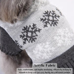 Autumn Winter Elegant Snowflake Dog Christmas Sweater - GreenFur