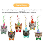 Backdrop Cat Party Decor Durable Cat Faces Banner - GreenFur