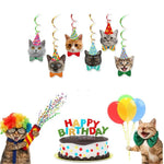 Backdrop Cat Party Decor Durable Cat Faces Banner - GreenFur