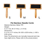 Bamboo Fine - toothed Pet Needle Comb - GreenFur