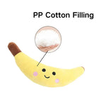 Banana Shape Stuffed Squeaky Plush Dog Toy - GreenFur