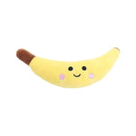Banana Shape Stuffed Squeaky Plush Dog Toy - GreenFur