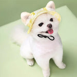 Bare Ears Adjustable Stylish Cute Pet Sunhat Yellow Cat Dog Hat - GreenFur