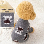 Bear Pattern Dog Cardigan Winter and Autumn Pet Warm Knit Jacket - GreenFur