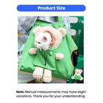 Bear - Patterned Portable Outdoor Cat Handbag - GreenFur