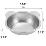 Bear - shape Anti - Slip Stainless Steel Elevated Pet Bowls - GreenFur
