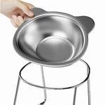 Bear - shape Anti - Slip Stainless Steel Elevated Pet Bowls - GreenFur