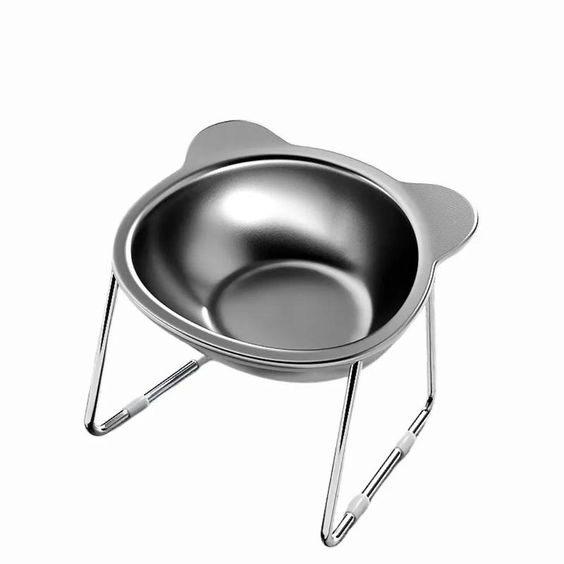 Bear - shape Anti - Slip Stainless Steel Elevated Pet Bowls - GreenFur