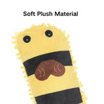 Bee Shape Soft Mop Plush Squeaky Dog Toy - GreenFur