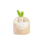 Beige Cute Hamster Warm Bed Cave House with Green Leaves, Beige - GreenFur
