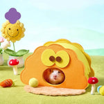 Big Eye Hamster Hideout Dwarf Hamster Sleeping House Felt Small Pet Cartoon Toy Hideaway - GreenFur