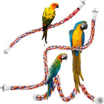 Bird Cage Toy Rotary Ladder Parrot Cotton Rope Bird Climbing Rope - GreenFur