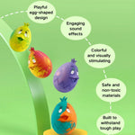 Bird Egg Designed Rubber Squeaky Dog Chew Toy - GreenFur