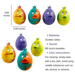 Bird Egg Designed Rubber Squeaky Dog Chew Toy - GreenFur