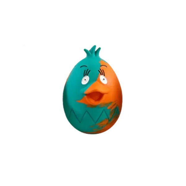 Bird Egg Designed Rubber Squeaky Dog Chew Toy - GreenFur