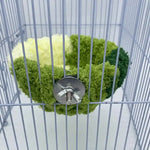 Bird Nest for Cage Plush Hanging Bird Bed for Parakeet - GreenFur