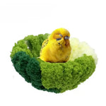 Bird Nest for Cage Plush Hanging Bird Bed for Parakeet - GreenFur