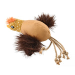 Bird Style Multi - Material Stitched Catnip Cat Toy with Jute Rope - GreenFur