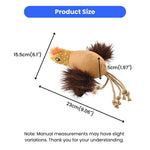Bird Style Multi - Material Stitched Catnip Cat Toy with Jute Rope - GreenFur