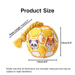 Bite Resistant Sound Plush Dog Ball Toy with Cotton Rope - GreenFur