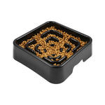 Black Cat Dog Slow Feed Food Puzzle Pet Slow Bowl, L 9.3" × 9.3" × 2.6" - GreenFur