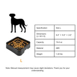 Black Cat Dog Slow Feed Food Puzzle Pet Slow Bowl, L 9.3" × 9.3" × 2.6" - GreenFur