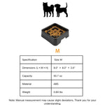 Black Cat Dog Slow Puzzle Bowl Food Pet Slow Feed Bowl, M 8" × 8" × 2.6" - GreenFur