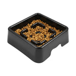 Black Cat Dog Slow Puzzle Bowl Food Pet Slow Feed Bowl, M 8" × 8" × 2.6" - GreenFur