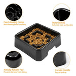 Black Cat Dog Slow Puzzle Bowl Food Pet Slow Feed Bowl, M 8" × 8" × 2.6" - GreenFur