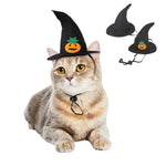 Black Pet Wizard Hat Halloween Party Cat Hat - GreenFur