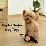 Black Raptor Style Squeaky Plush Dog Toy with Oxford Cloth Wing - GreenFur