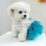 Blue Color Pet Clothes Cute Butterfly Fairy Tulle Dress for Dog - GreenFur