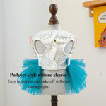 Blue Color Pet Clothes Cute Butterfly Fairy Tulle Dress for Dog - GreenFur