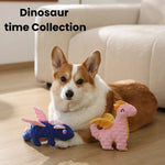 Blue Cute Standing Dinosaur Chew - Resistant Squeaky Plush Dog Toy - GreenFur