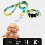 Bohemia Patterns Dog Collar And Leash Set - GreenFur