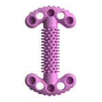 Bone Dumbbell Design TPR Dog Chew Toy for Teeth Cleaning - GreenFur