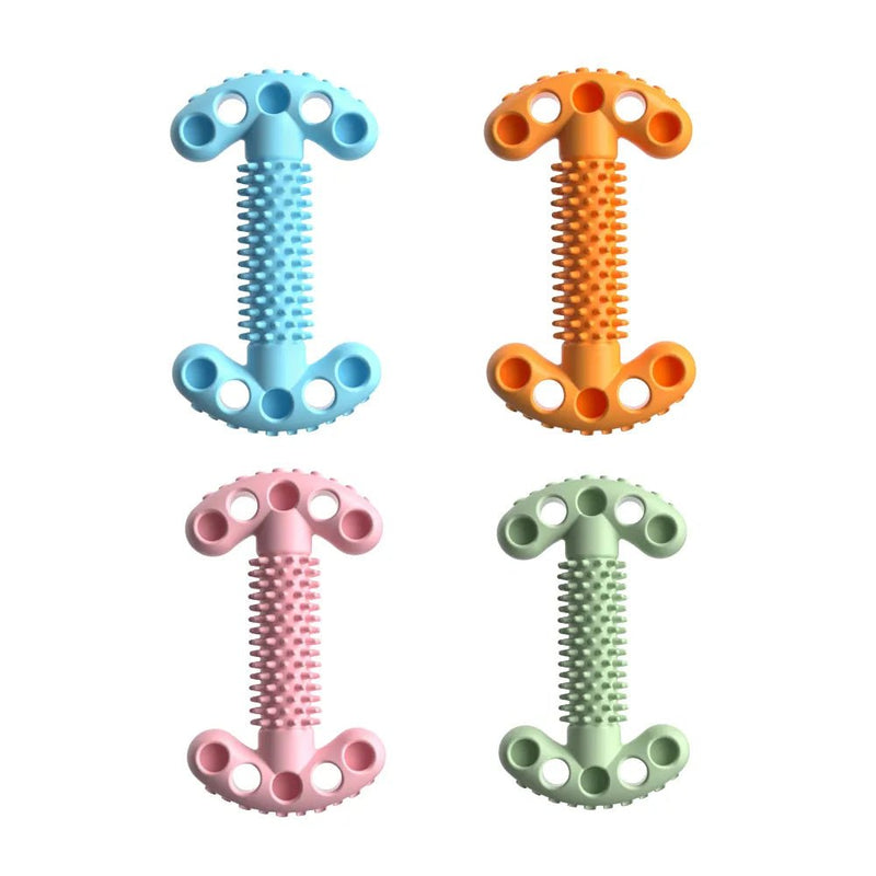 Bone Dumbbell Design TPR Dog Chew Toy for Teeth Cleaning - GreenFur