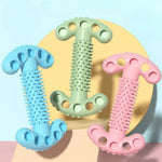 Bone Dumbbell Design TPR Dog Chew Toy for Teeth Cleaning - GreenFur