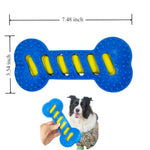 Bone Shape Interactive Toy Squeak TPR Pet Teething Toys - GreenFur
