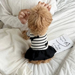 Breathable Clean Design Striped Dog Dress - GreenFur