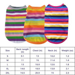 Breathable Colorful Rainbow Vest for Dogs and Cats - GreenFur