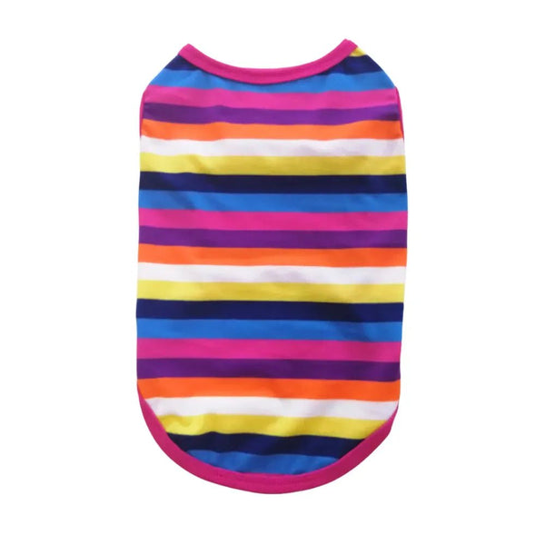 Breathable Colorful Rainbow Vest for Dogs and Cats - GreenFur