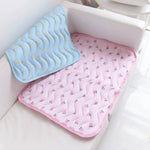 Breathable Cooling Pink Peach Pattern Mat for Pets - GreenFur