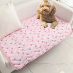 Breathable Cooling Pink Peach Pattern Mat for Pets - GreenFur