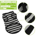 Breathable Cotton Striped Dog Shirt Vest for Dogs - GreenFur