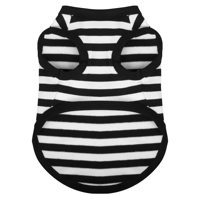 Breathable Cotton Striped Dog Shirt Vest for Dogs - GreenFur