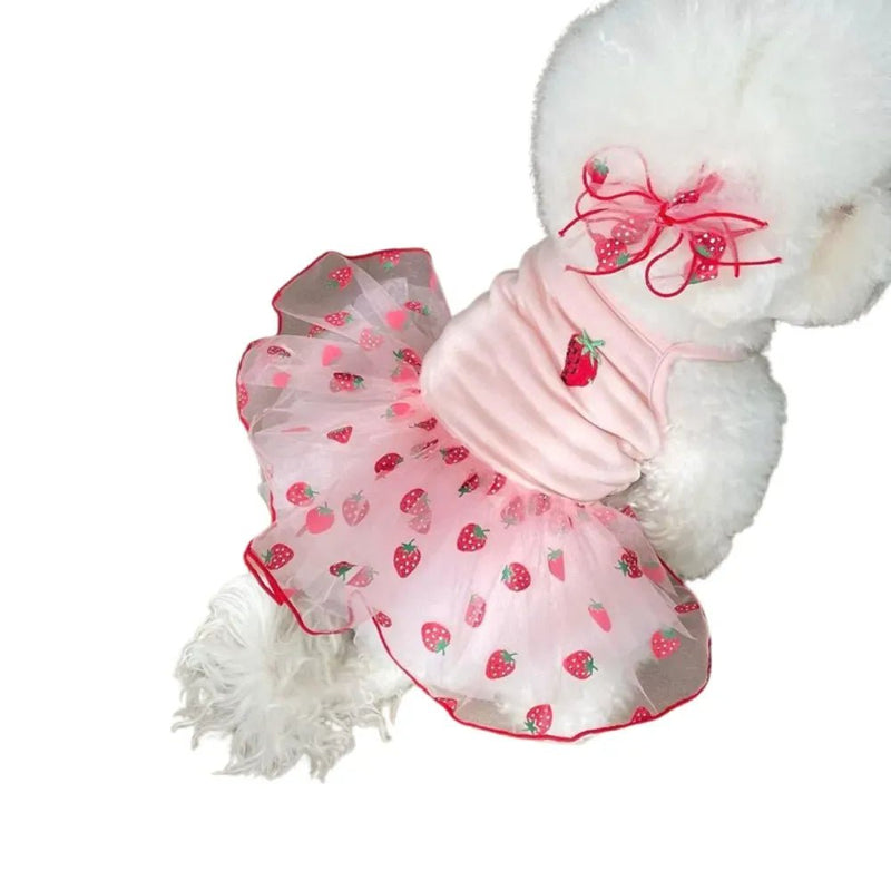 Breathable Mesh Skirt for Small Pets with Matching Hair Clip - GreenFur