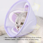 Breathable Pet Elizabeth Collar Soft Mesh Pet Grooming Cone Pet Neck Guard - GreenFur