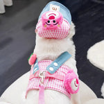 Breathable Pet Harness Set with Sun Hat and Durable Leash for Cats and Small Dogs - GreenFur